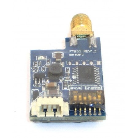 Mini Sender 5,8Ghz 25mW 22Kanäle FPV Band: A B D RP-SMA ohne Pin Stabantenne Kabel CE Set