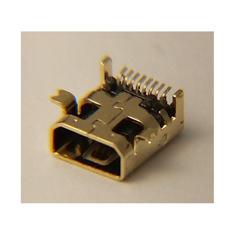 USB Mini B Female Front SMT Back DIP 8P FX18