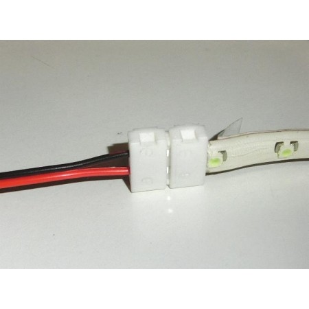 2Stk LED Stripes Streifen Verbinder Connector 2polig 8mm kein RGB zur Verlängerung