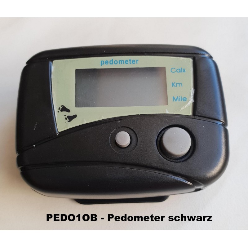 Pedometer schwarz Schrittzähler Laufen Gehen mit Clip km mile Schritte Zähler