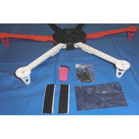 Hexacopter Frame HJ600 Kit Bausatz rot weiss schwarz
