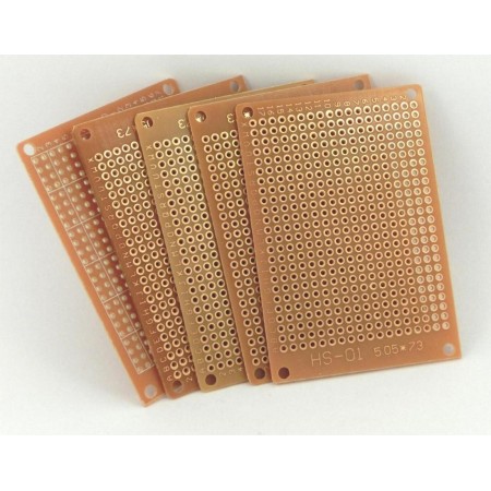 5x Leiterplatte Mini 51 x 73mm DIY Protoypenaufbau einfach pcb-board RM2.54