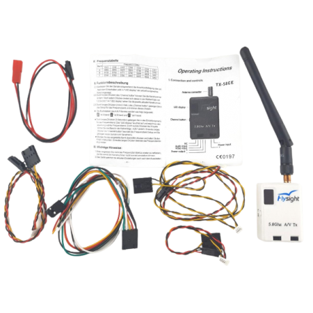 1 Set Sender weiß 5,8Ghz 25mW FPV m. LCD Display 21 Kanäle dt.Anleitung programmierbar - TX58CE