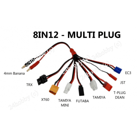 1Stk Multi Plug Ladekabel Universal RC Adapter - 8IN12