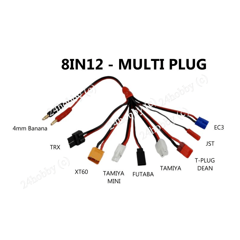 1Stk Multi Plug Ladekabel Universal RC Adapter - 8IN12