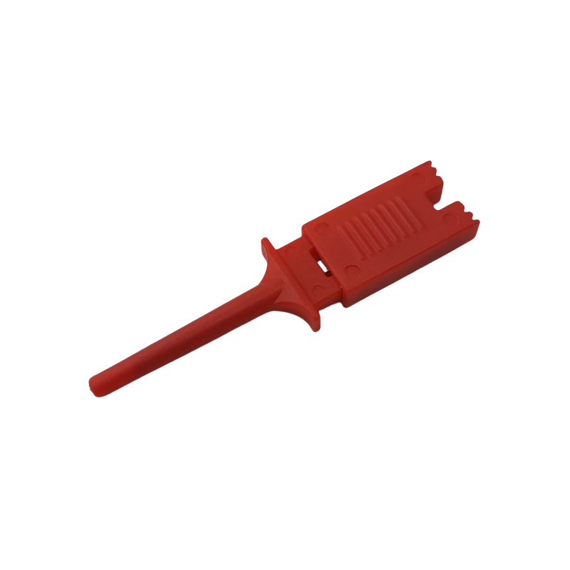 4 Stück Prüfklemmen Mini Grabber rot- PRÜFKLRT