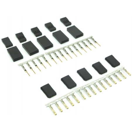 5 Paar Futaba Set lose Stecker Buchse Crimp vergoldete Kontakte