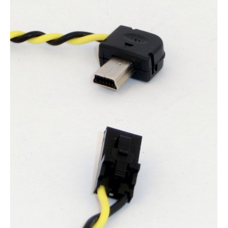 FPV GoPro Hero HD3 USB auf AV Kabel 90Grad Winkelstecker schwarz gelb 2pol
