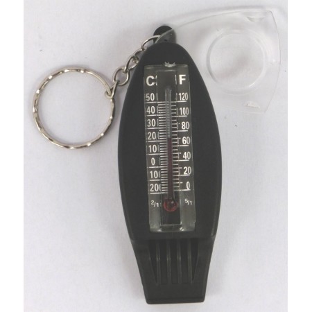 4IN1 Survival Ausrüstung Kit Pfeife Brennglas Thermometer Kompass