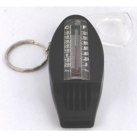 4IN1 Survival Ausrüstung Kit Pfeife Brennglas Thermometer Kompass