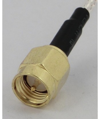 5,8Ghz Cloverleaf Antennen Set mit Schutzkappen weiss federnd gerader SMA Stecker - 1x Sender u. 1x Empfänger - FPV Copter